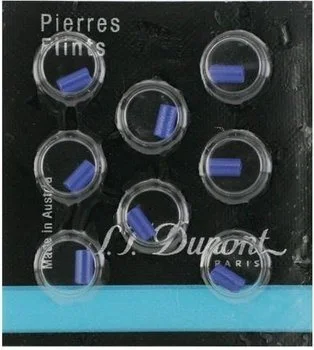 S.T.Dupont Feuersteine - 8 Stück blau