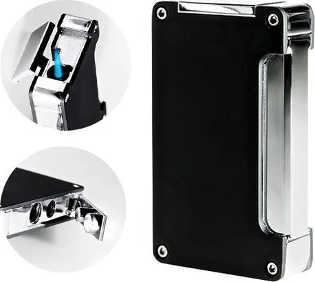 Briquet Adorini Jet-flame - Noir Briquet Adorini Jet-flame - Noir