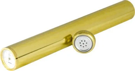Tube Adorini avec hygromètre - doré Tube Adorini avec hygromètre - doré