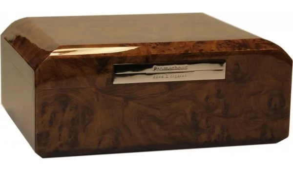 Prometheus Ottagono Humidor Noce 50 Sigari 