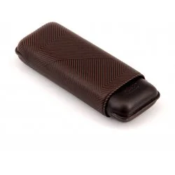 Davidoff Cigar Case XL-2 Brown Leather 'Leaf' (étui à cigares en cuir marron)