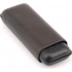 Davidoff Zigarrenetui XL-2 Leder schwarz Blatt