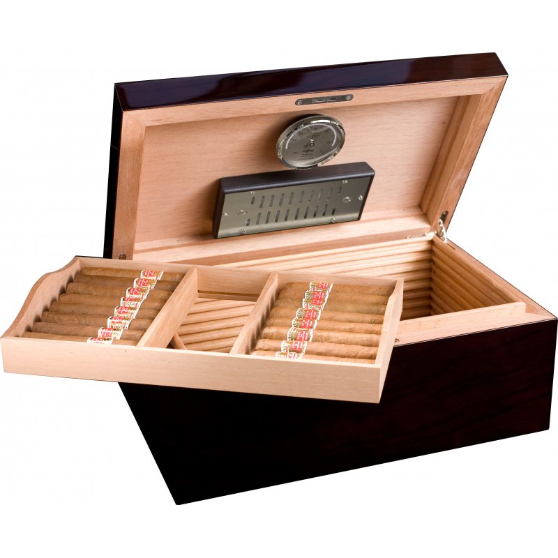 Humidor in Ebano per sigari adorini Genova Deluxe