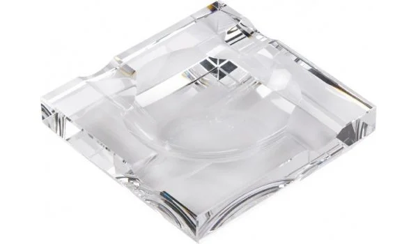 Square glass ashtray