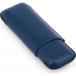 Étui à cigares double Martin Wess Dante Robusto Bleu