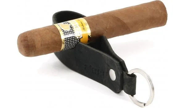 adorini Cigar & Pipe Rest Porte-clés en cuir noir