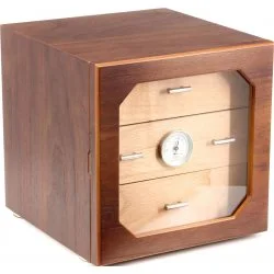 Humidor adorini Chianti M Deluxe Cassetti in Noce con Profilo Frontale in Legno