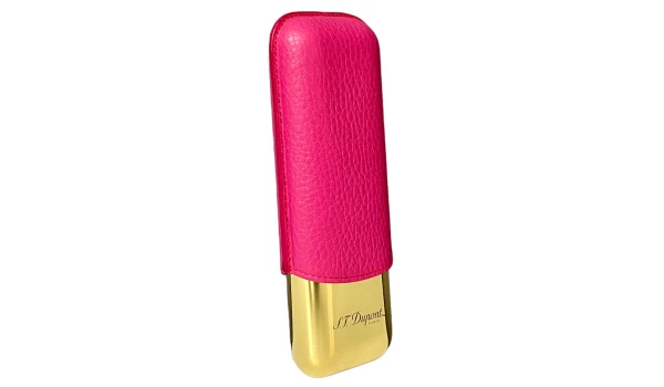 S.T. Dupont Zigarrenetui für 2 Zigarren pink/gold 183245