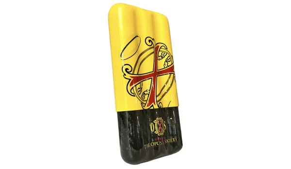 Fuente Opus X Society Étui en fibre de carbone jaune et noir