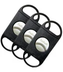 Coupe-cigare BigSmoke, noir, lames dentelées, Pack de 3
