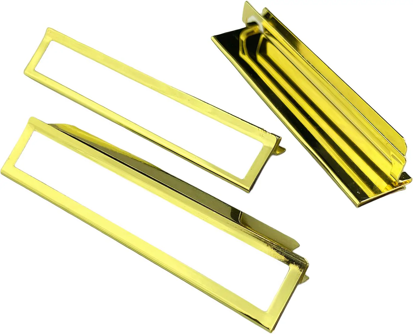 adorini Label Clips Metall gold Packung von 3 Stück