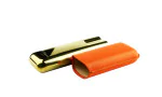S.T. Dupont Zigarrenetui für 2 Zigarren orange/gold 183256 Foto 2