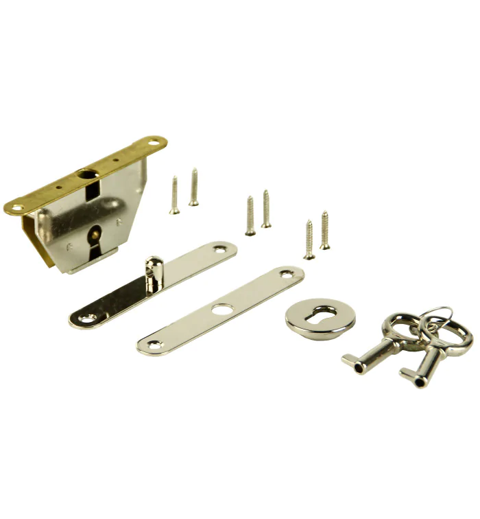 Humidor Einbauschloss Set silber Foto 4