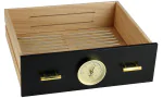 Schublade für adorini Humidor Chianti medium schwarz mit Hygrometer Loch Foto 5