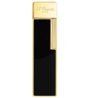 S.T. Dupont Twiggy Feuerzeug Naturlack Schwarz Gold 030002