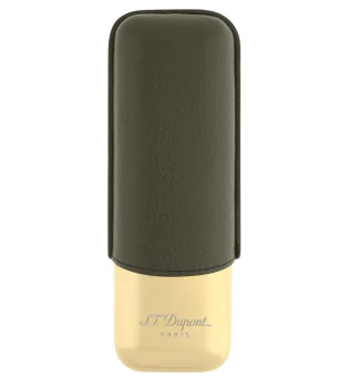 Custodia per Sigari S.T. Dupont per 2 Sigari Khaki Dorato 183269