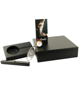 BigSmoke Humidor Set schwarz