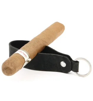 Portachiavi & Poggia Sigari / Poggia Pipa adorini in pelle nera edizione limitata