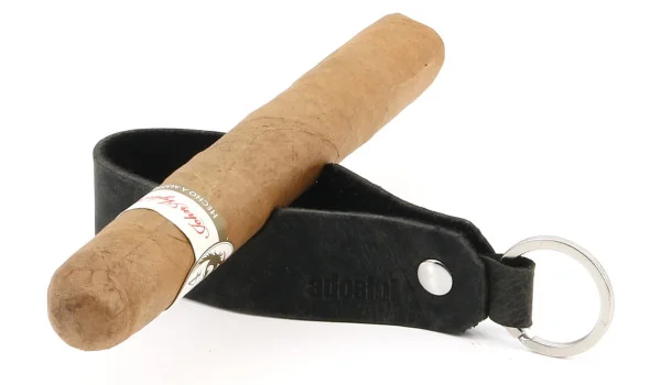 Portachiavi & Poggia Sigari / Poggia Pipa adorini in pelle nera edizione limitata