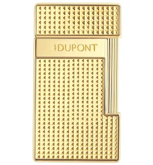 S.T. Dupont Slimmy Feuerzeug Diamond Head Gold 028119