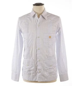 Cohiba Atmosphere Guayabera Herrenhemd XL weiß blau