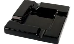 Posacenere in ceramica nero con 4 poggia sigari