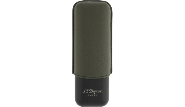 S.T. Dupont Étui à cigares pour 2 cigares Khaki  Noir Matte 183249