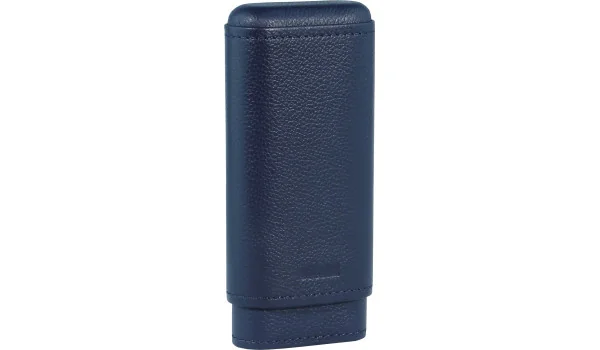 Etui à cigares adorini en cuir véritable pour 2-3 cigares Bleu