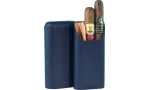 Custodia per sigari adorini in vera pelle per 2-3 sigari Blu