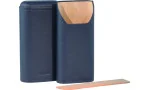 Custodia per sigari adorini in vera pelle per 2-3 sigari Blu