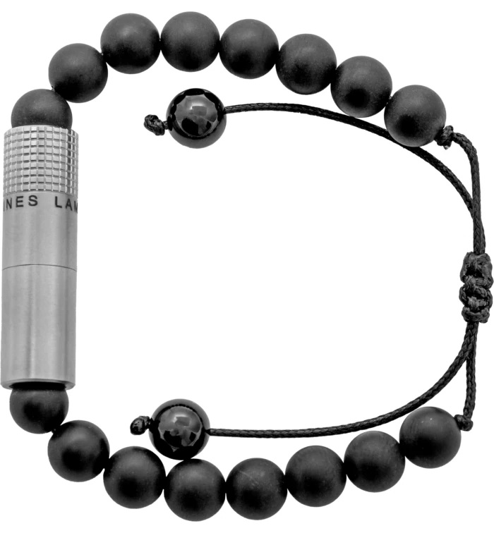 Bracciale con Punzone Les Fines Lames Onice Opaco