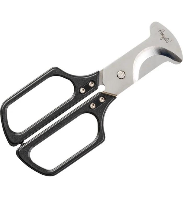 Forbici per sigari Angelo di alta gamma in metallo nero e argento