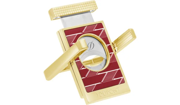 S.T. Dupont Zigarrenabschneider und Ablage Monogram 1872 Bordeaux Rot 003478
