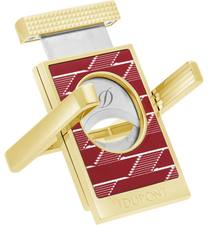 Couteau et support à cigares S.T. Dupont Monogram 1872 Rouge Bordeaux 003478