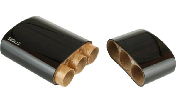 Siglo astuccio in legno di Ebano Macassar per 3 sigari Robusto 
