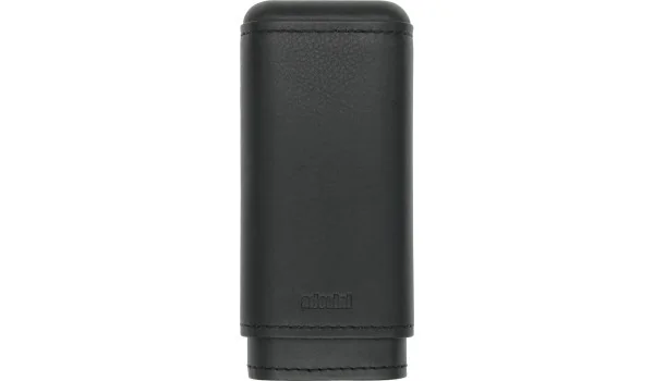 Etui à cigares en cuir véritable adorini pour 2 cigares  - noir