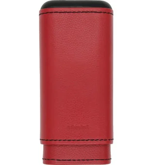 Custodia per 2/3 Sigari adorini Vera Pelle Rosso Lava