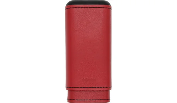 Étui à cigare adorini Cuir Véritable 2-3 Cigares Rouge Magma