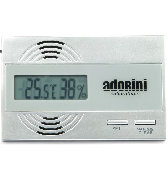 Igrometro & Termometro Digitale adorini Argento con Sensore Swiss Sensirion