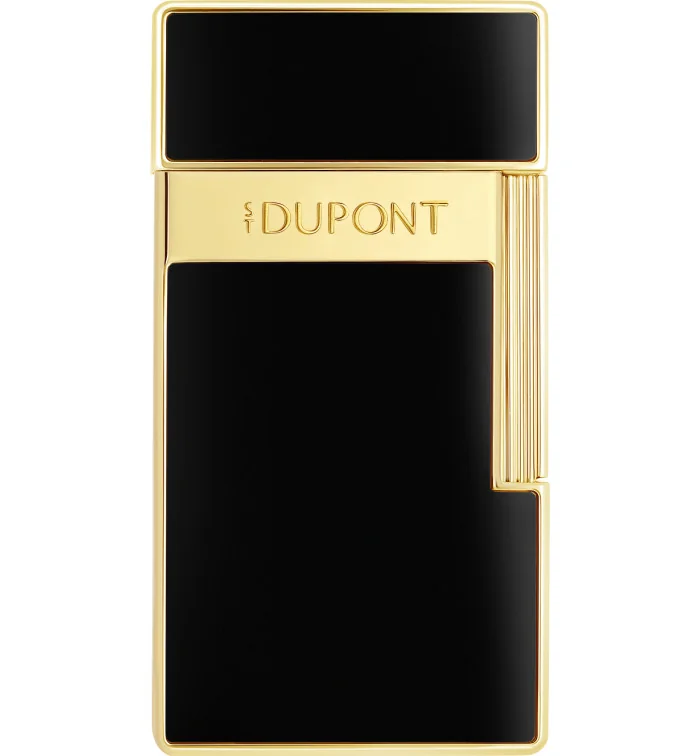 Briquet S.T. Dupont Biggy Noir Laqué Doré 025222