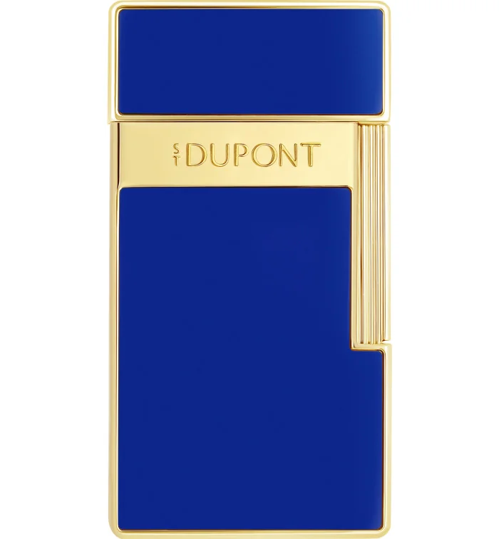 Briquet S.T. Dupont Biggy  Bleu Laqué Doré 025225