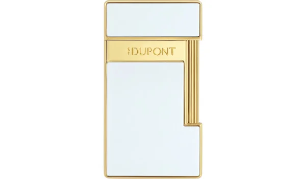 S.T. Dupont Slimmy Briquet Blanc Laqué Or 028004