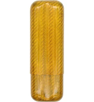 Karbon Zigarrenetui gold 2-er für max. 57-er Ringmaß