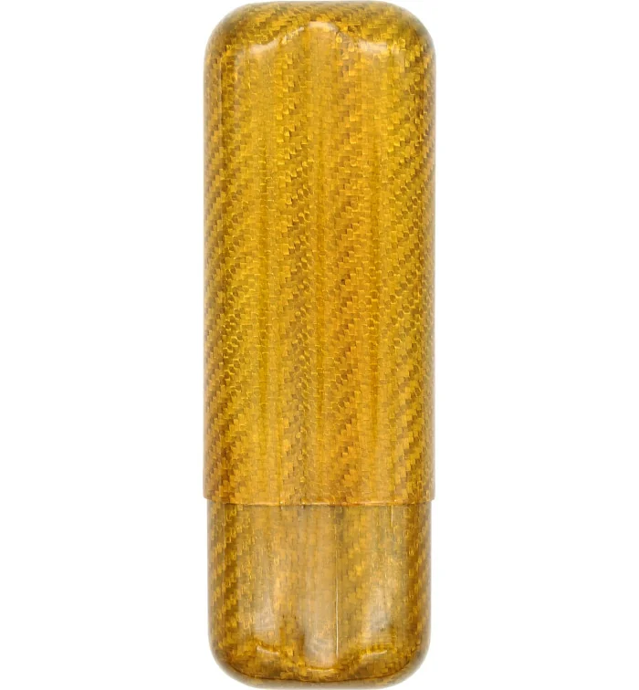 Karbon Zigarrenetui gold 2-er für max. 57-er Ringmaß Foto 2