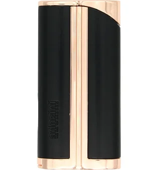 adorini Briquet courbé à jet unique Noir / Or rose avec poinçon pour cigare