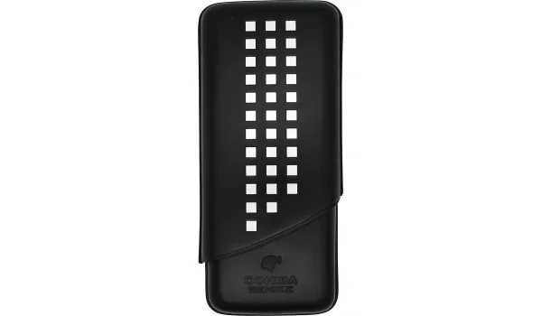 Custodia Tripla per Sigari Cohiba Behike in Pelle Nera foto 2