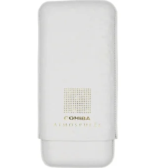 Custodia per Sigari Cohiba Atmosphere in pelle bianca e oro