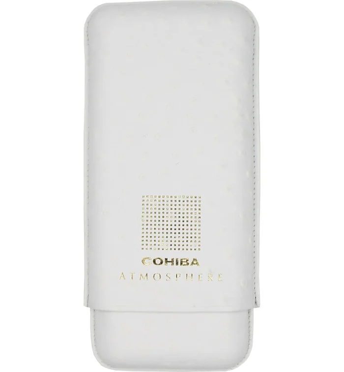 Custodia per Sigari Cohiba Atmosphere in pelle bianca e oro