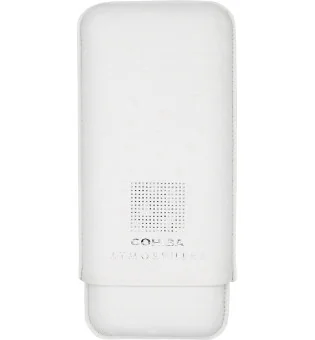 Cohiba Atmosphere Custodia per sigari in pelle bianca e argento