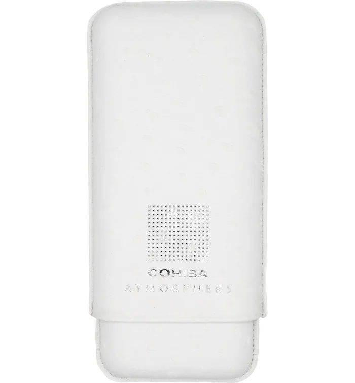 Cohiba Atmosphere Custodia per sigari in pelle bianca e argento